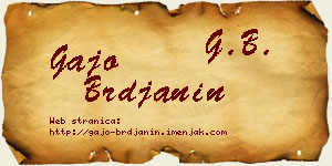 Gajo Brđanin vizit kartica